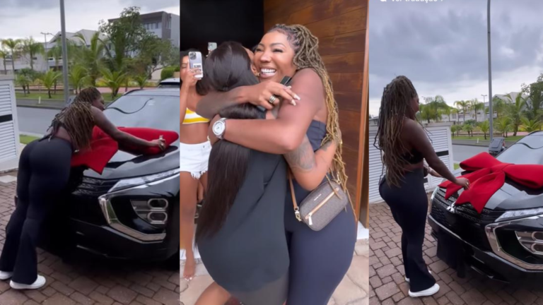 Ludmilla presenteia a mãe com carro dos sonhos “ela tava louca por esse carro dei de presente pra ela”