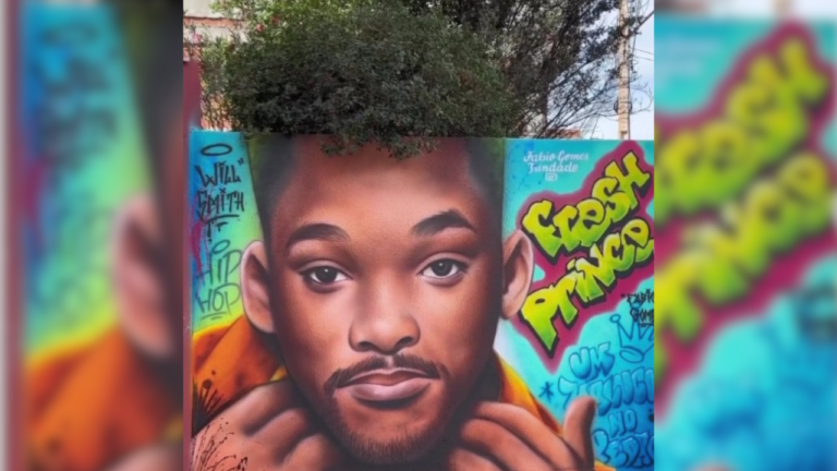 Will Smith compartilha grafite com seu rosto feito pelo artista brasileiro Fábio Gomes Will Smith compartilha grafite com seu rosto feito pelo artista brasileiro Fábio Gomes